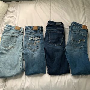 AMERICAN EAGLE JEANS SIZE 2 BUNDLE